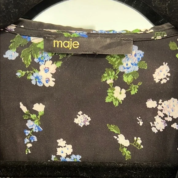 Maje Floral Black Dress - Picture 7 of 11